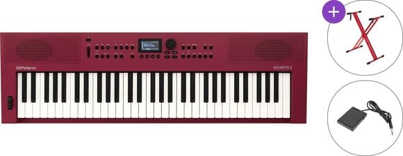 Klawiatura z dynamiką Roland GO:KEYS 3 Basic SET Klawiatura z dynamiką Dark Red - 1