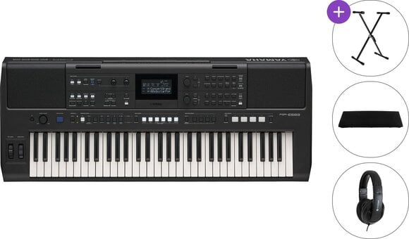 Keyboard med berøringsrespons Yamaha PSR-E583 Standard SET Keyboard med berøringsrespons Black - 1
