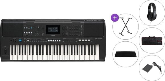 Keyboard mit Touch Response Yamaha PSR-E483 Premium SET Keyboard mit Touch Response Black - 1