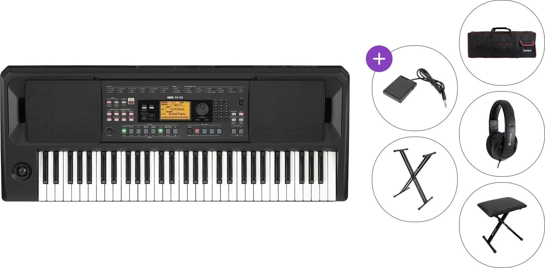 Claviatură cu dinamică Korg EK-50 Premium SET Claviatură cu dinamică