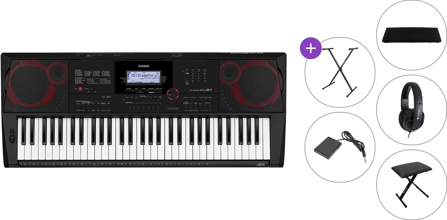 Keyboard s dynamikou Casio CT-X3000 Standard SET Keyboard s dynamikou