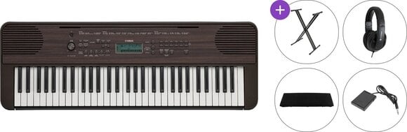 Clavier dynamique Yamaha PSR-E360 Standard SET Clavier dynamique Dark Walnut - 1