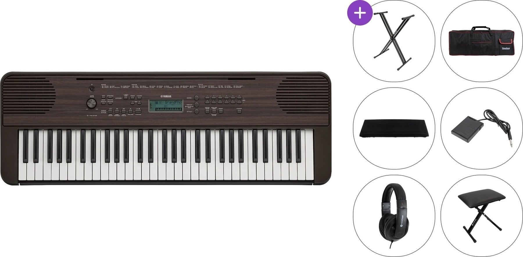 Клавіатура з динаміком Yamaha PSR-E360 Premium SET Клавіатура з динаміком Dark Walnut