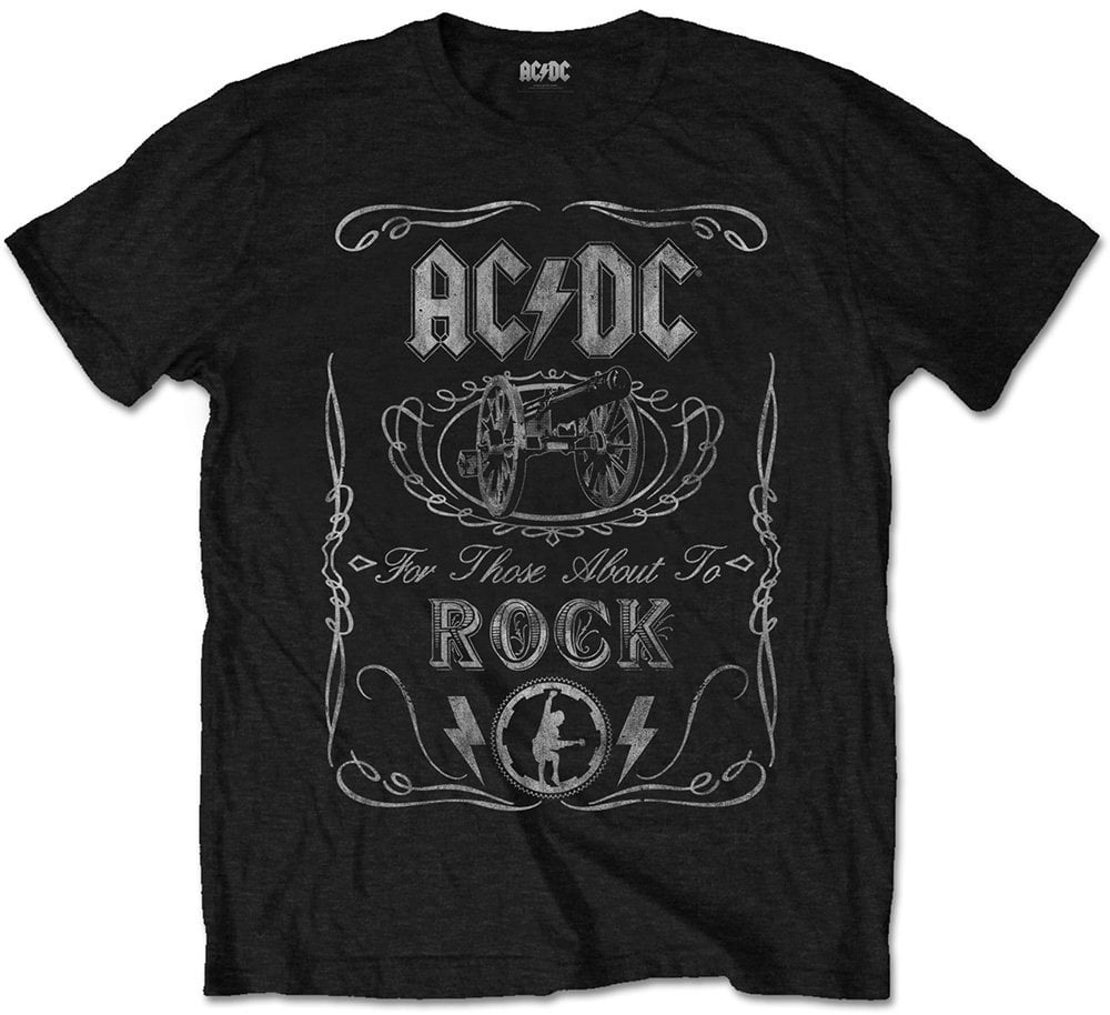 Skjorte AC/DC Skjorte Unisex Cannon Swig Vintage Black L