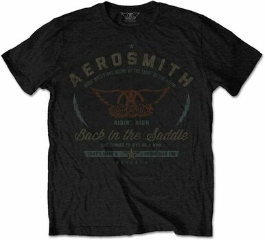 T-shirt Aerosmith T-shirt Back in the Saddle Preto M - 1