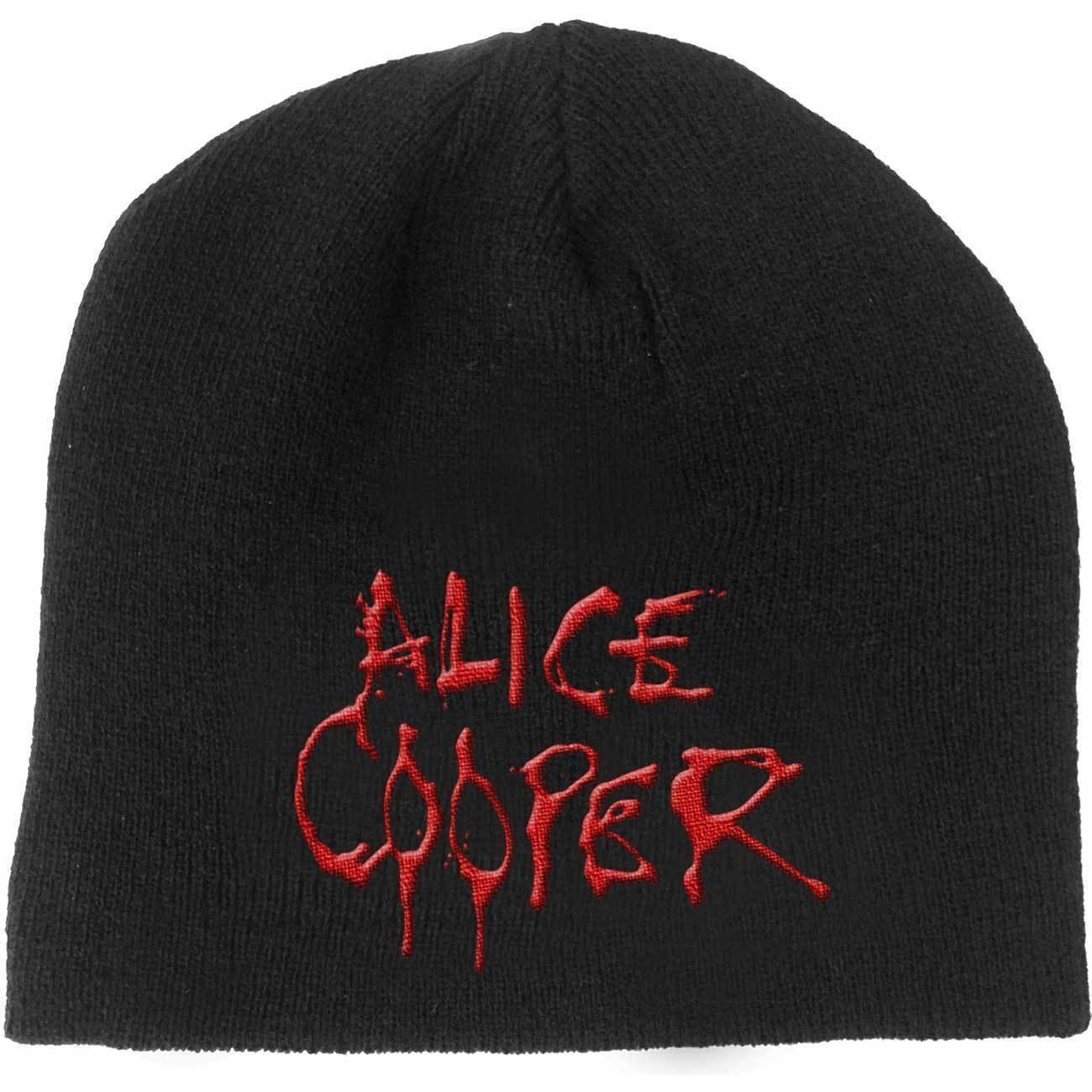 Čiapka Alice Cooper Čiapka Dripping Logo Čierna