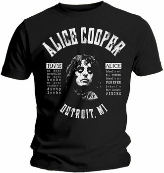 Camiseta de manga corta Alice Cooper Camiseta de manga corta School's Out Lyrics Unisex Negro S - 1