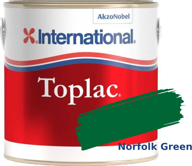Farebný lak pre loď International Toplac Norfolk Green 241 750ml
