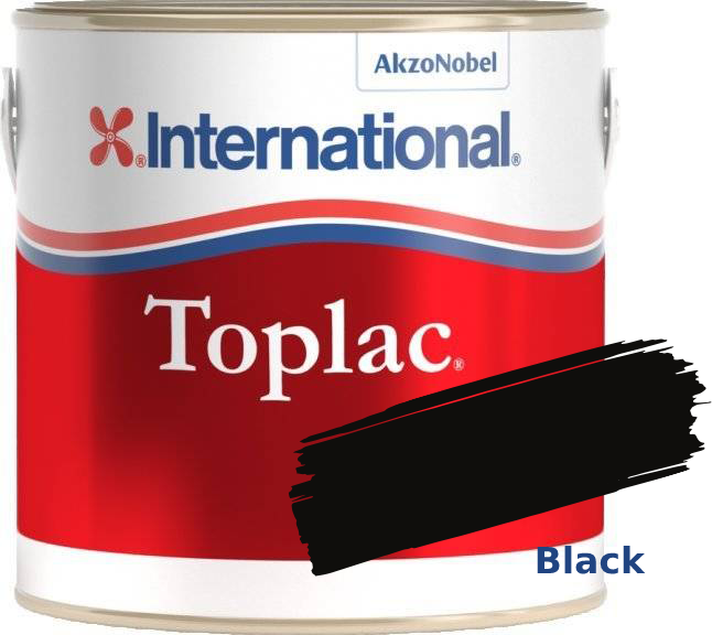 Farba do łodzi International Toplac Black 051 750ml