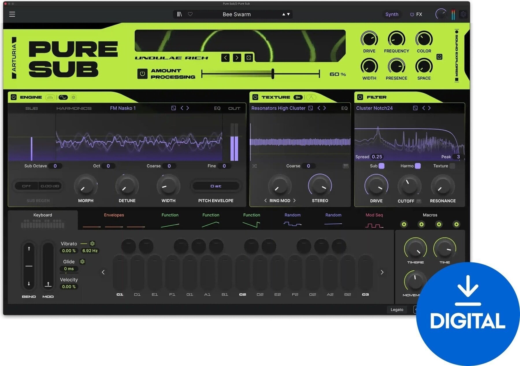 VST Instrument Arturia Pure Sub (Digitalni proizvod)