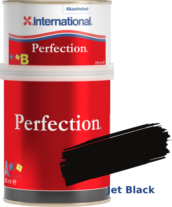 Farba do łodzi International Perfection Black 999