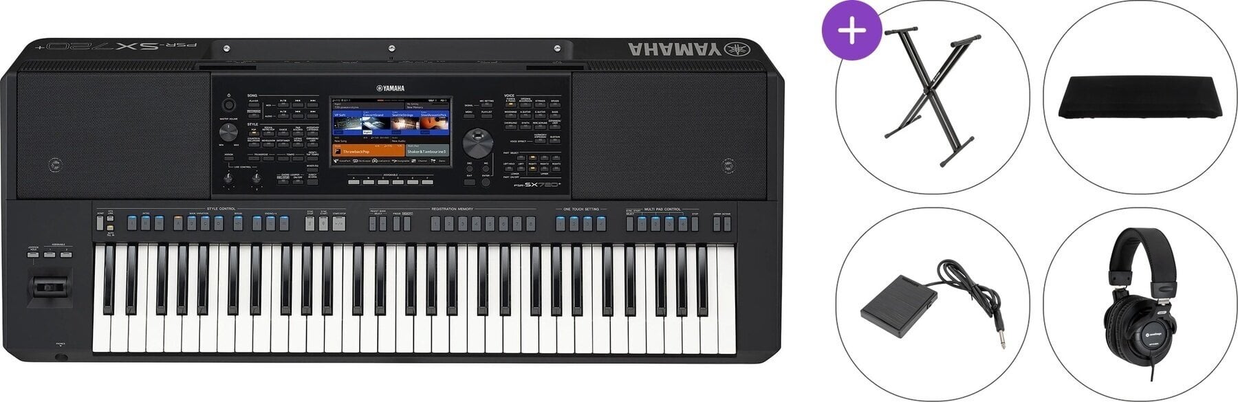 Profesionální keyboard Yamaha PSR-SX720+ Standard SET Profesionální keyboard