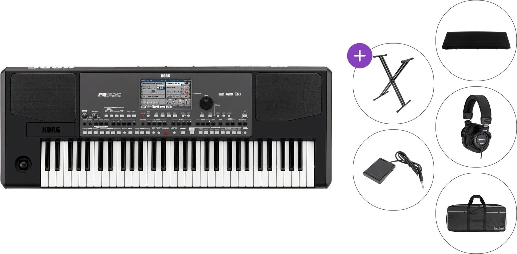 Profesionāla klaviatūra Korg PA600 Premium SET Profesionāla klaviatūra