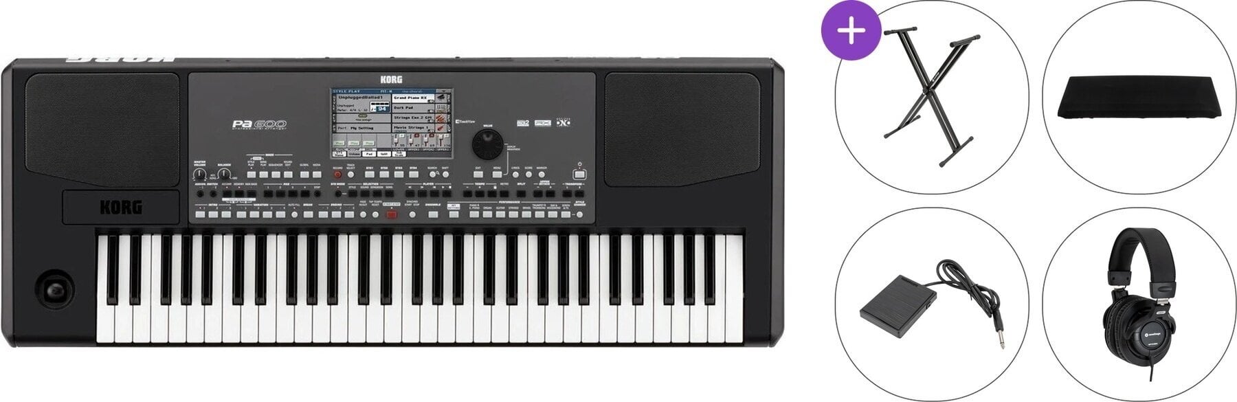 Profesionāla klaviatūra Korg PA600 Standard SET Profesionāla klaviatūra