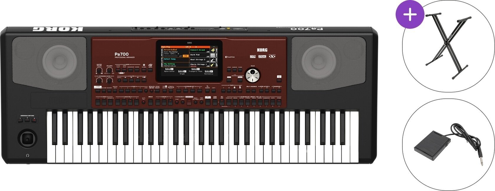 Professioneel keyboard Korg Pa700 Basic SET Professioneel keyboard