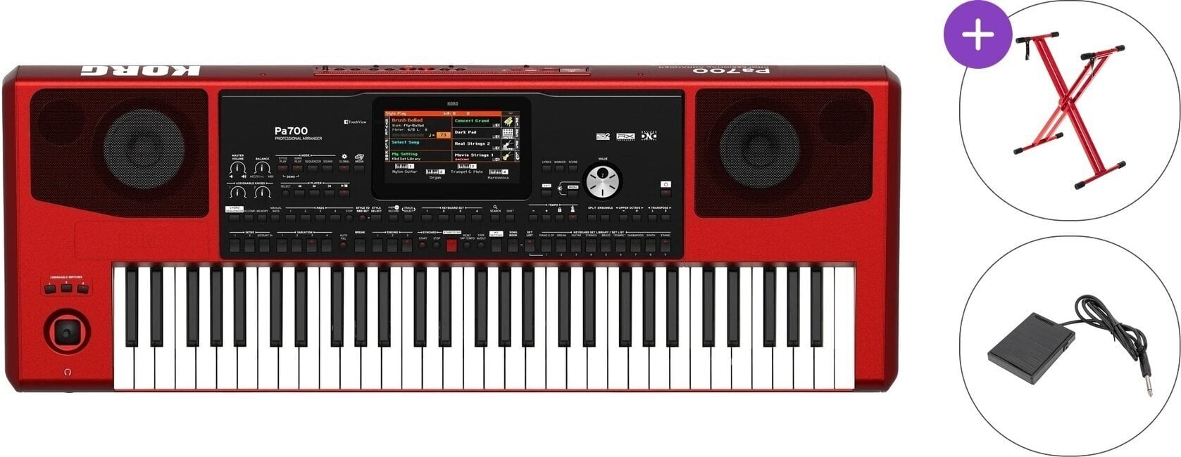Professioneel keyboard Korg Pa700 RD Basic SET Professioneel keyboard