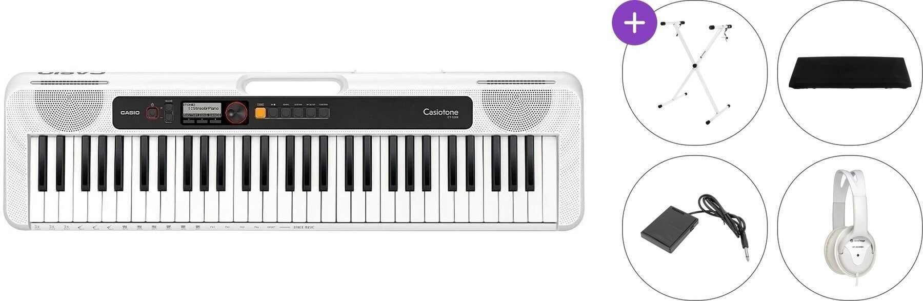 Πλήκτρα χωρίς Δυναμική Casio CT-S200 Standard SET Πλήκτρα χωρίς Δυναμική White