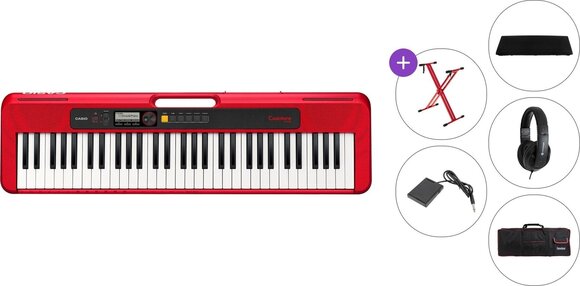 Klaviatūra bez pieskāriena reakcijas Casio CT-S200 Premium SET Klaviatūra bez pieskāriena reakcijas Red - 1