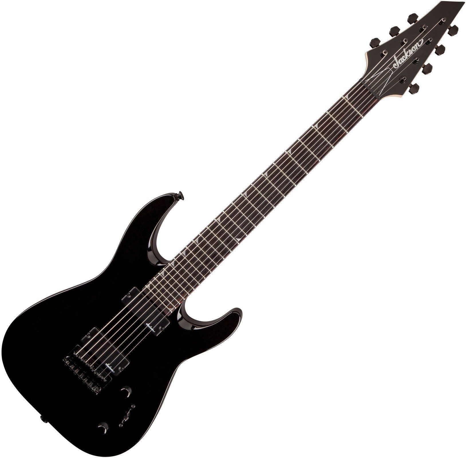Guitarra elétrica de 7 cordas Jackson JS22-7 Dinky Black