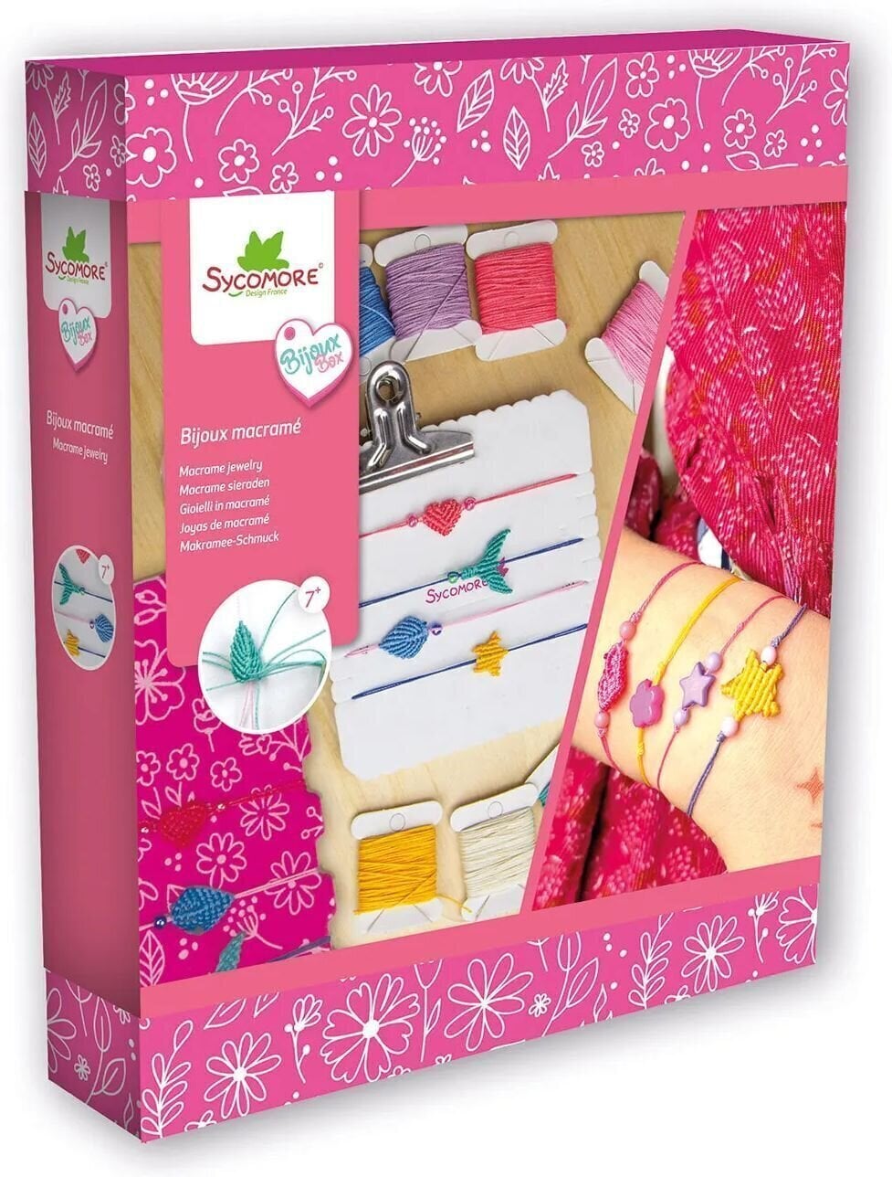 Material Sycomore Bijoux Box Conjunto de joyería de bricolaje Macrame Jewellery