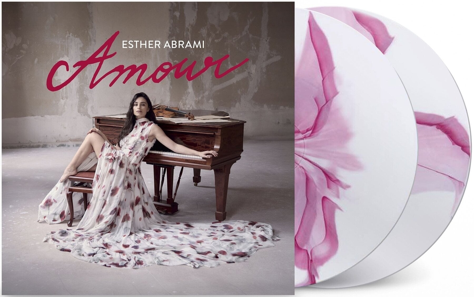 Vinyylilevy Esther Abrami & City Of Prague Philarmonic Orchestra, Irene Delgado-Jiménez - Amour (Ecorecord) (InkPlosion Coloured) (2 LP)