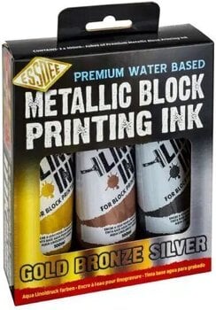 Barva na linoryt Essdee Block Printing Ink Barva na linoryt Metalický 3 x 100 ml - 1