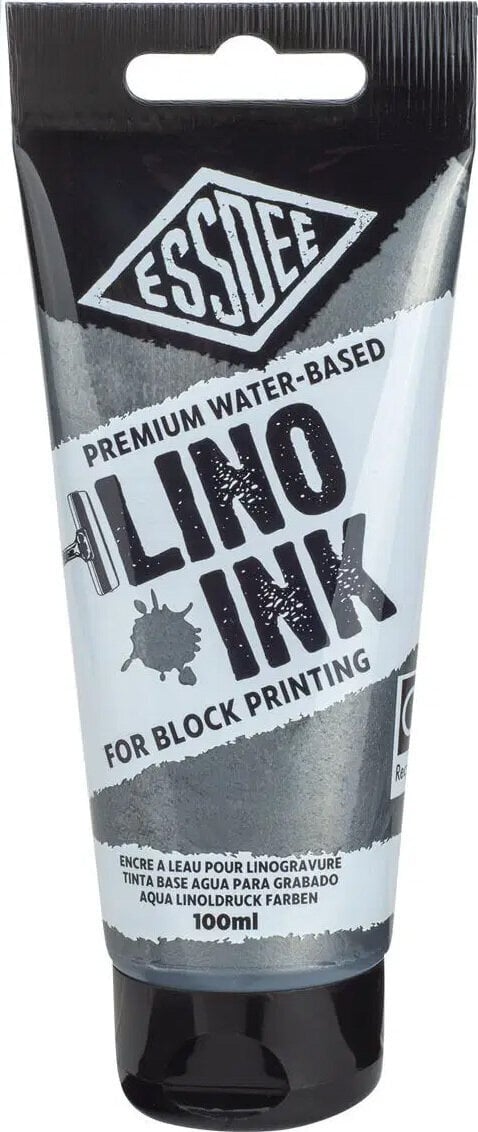 Barva na linoryt Essdee Premium Block Printing Ink Barva na linoryt Metallic Silver 100 ml