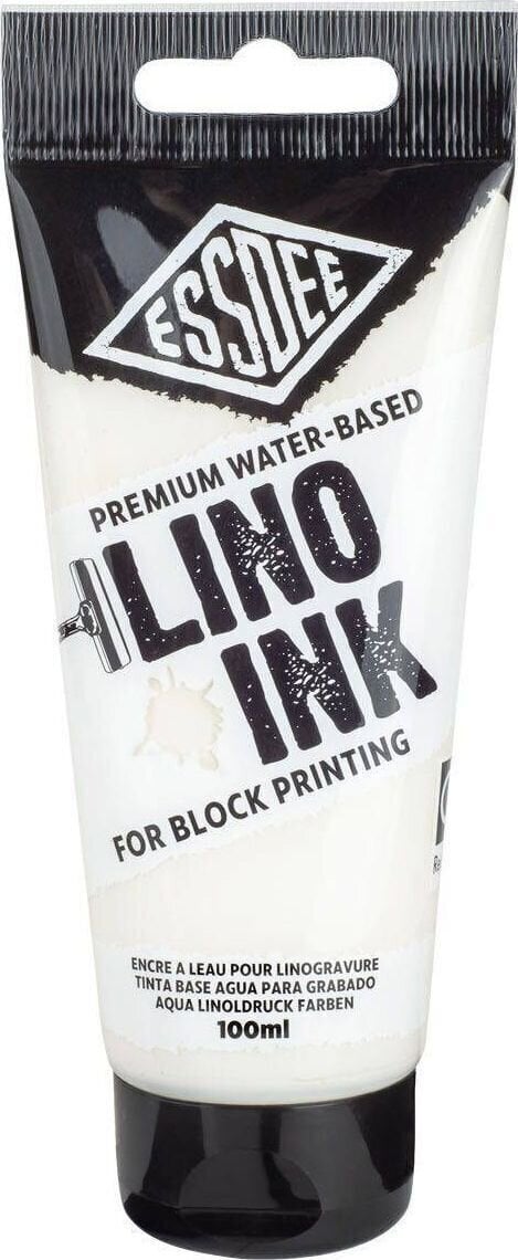 Verf voor linosnede Essdee Premium Block Printing Ink Verf voor linosnede White 100 ml