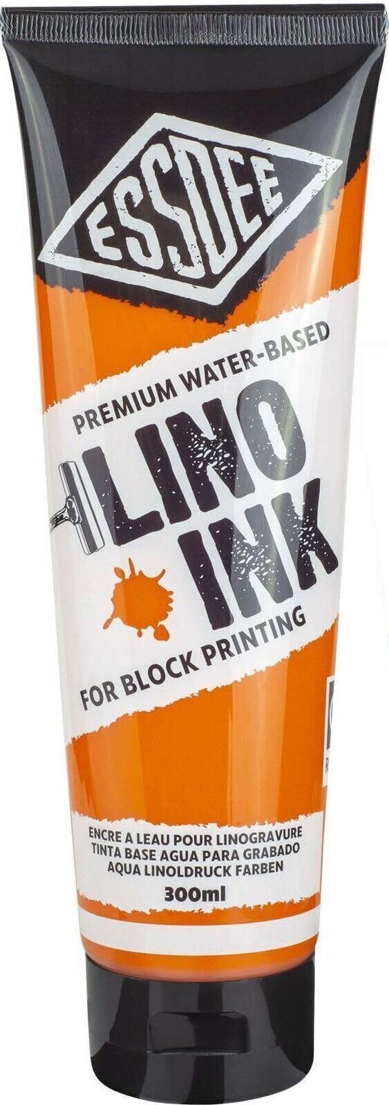Paint For Linocut Essdee Block Printing Ink Paint For Linocut Orange 300 ml
