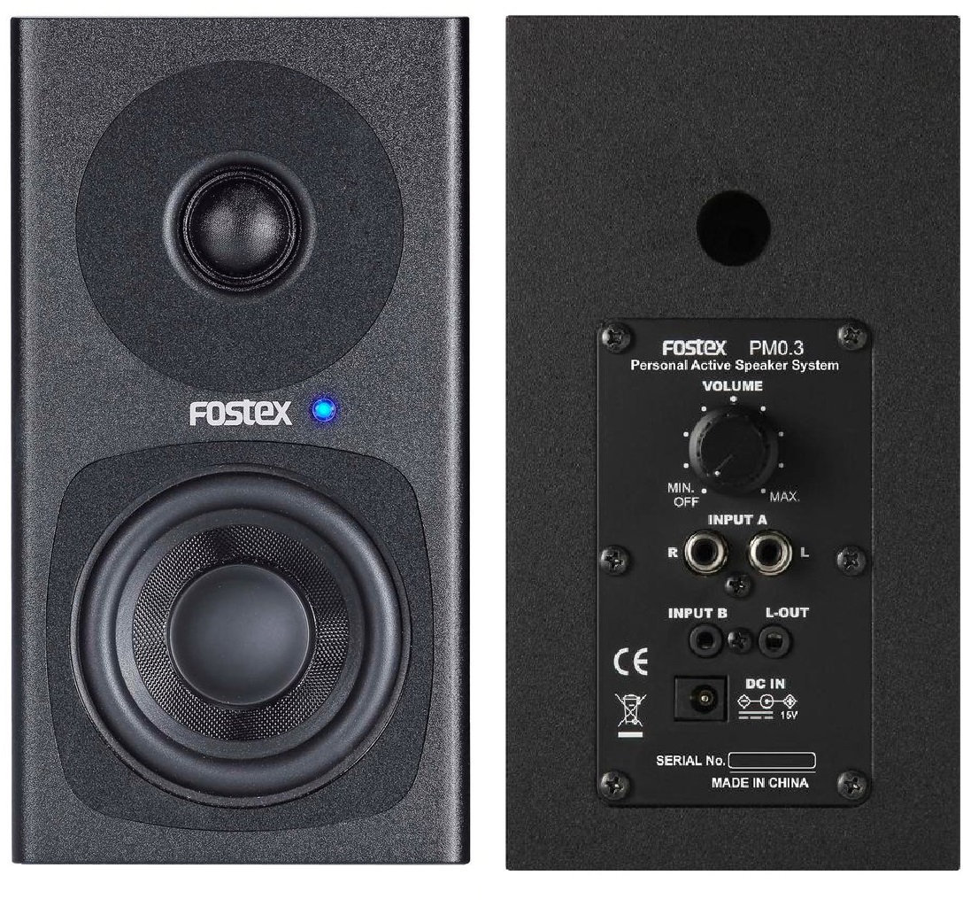 2-лентови активни студийни монитори Fostex PM0.3d Black