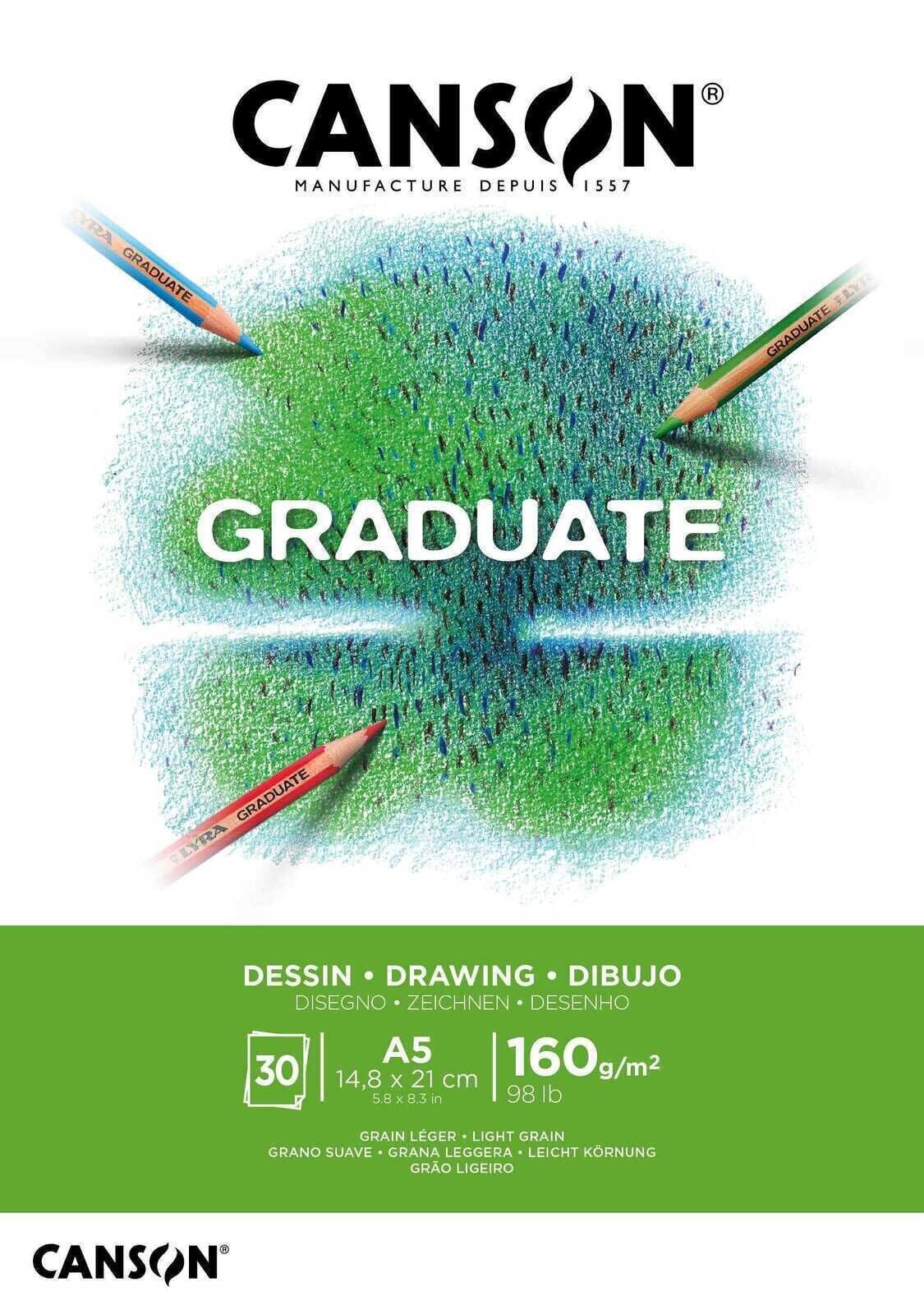 Carnet de croquis Canson Graduate Drawing Graduate Carnet de croquis A5 160 g