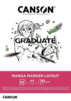 Carnet de croquis Canson Graduate Manga Marker Layout Graduate Carnet de croquis A4 70 g - 1