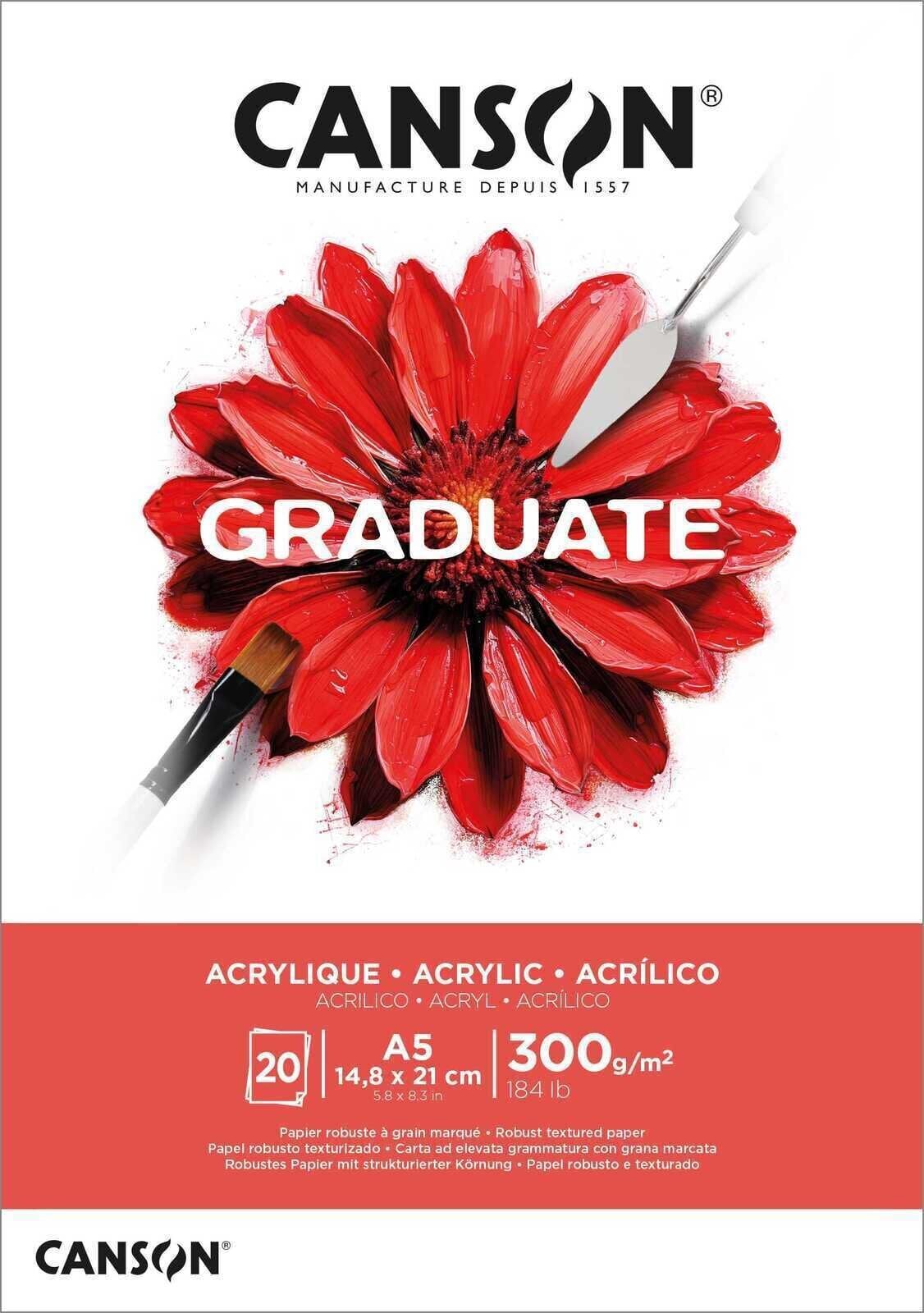 Carnet de croquis Canson Graduate Acrylic Graduate Carnet de croquis A5 300 g