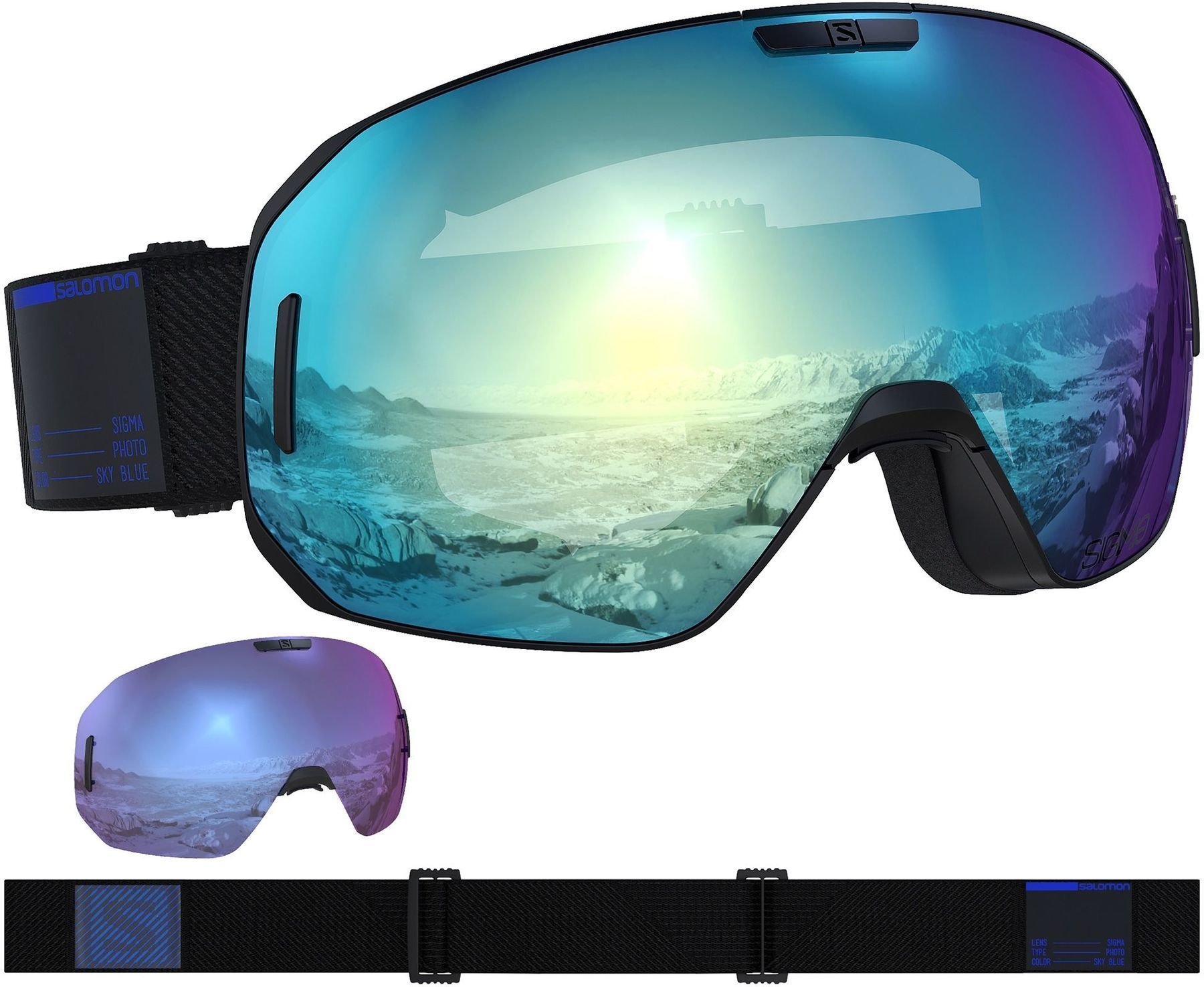 Óculos de esqui Salomon S/Max Photo Black Óculos de esqui