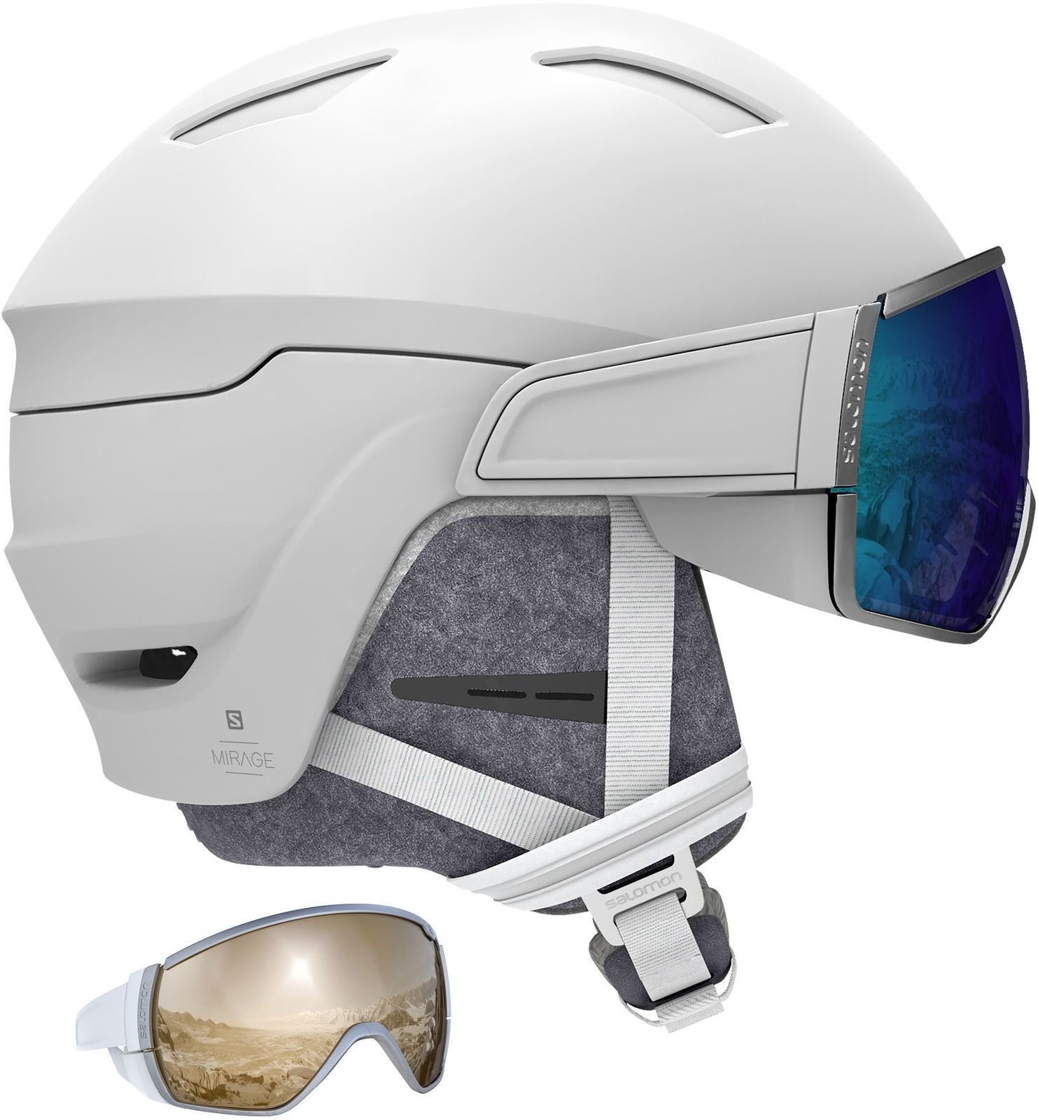 Ski Helmet Salomon Mirage White M (56-59 cm) Ski Helmet