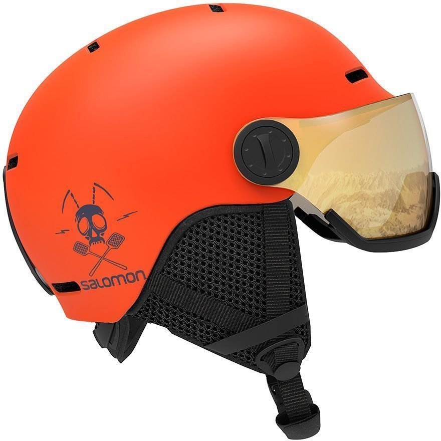 Ski Helmet Salomon Grom Visor Flame S (49-53 cm) Ski Helmet