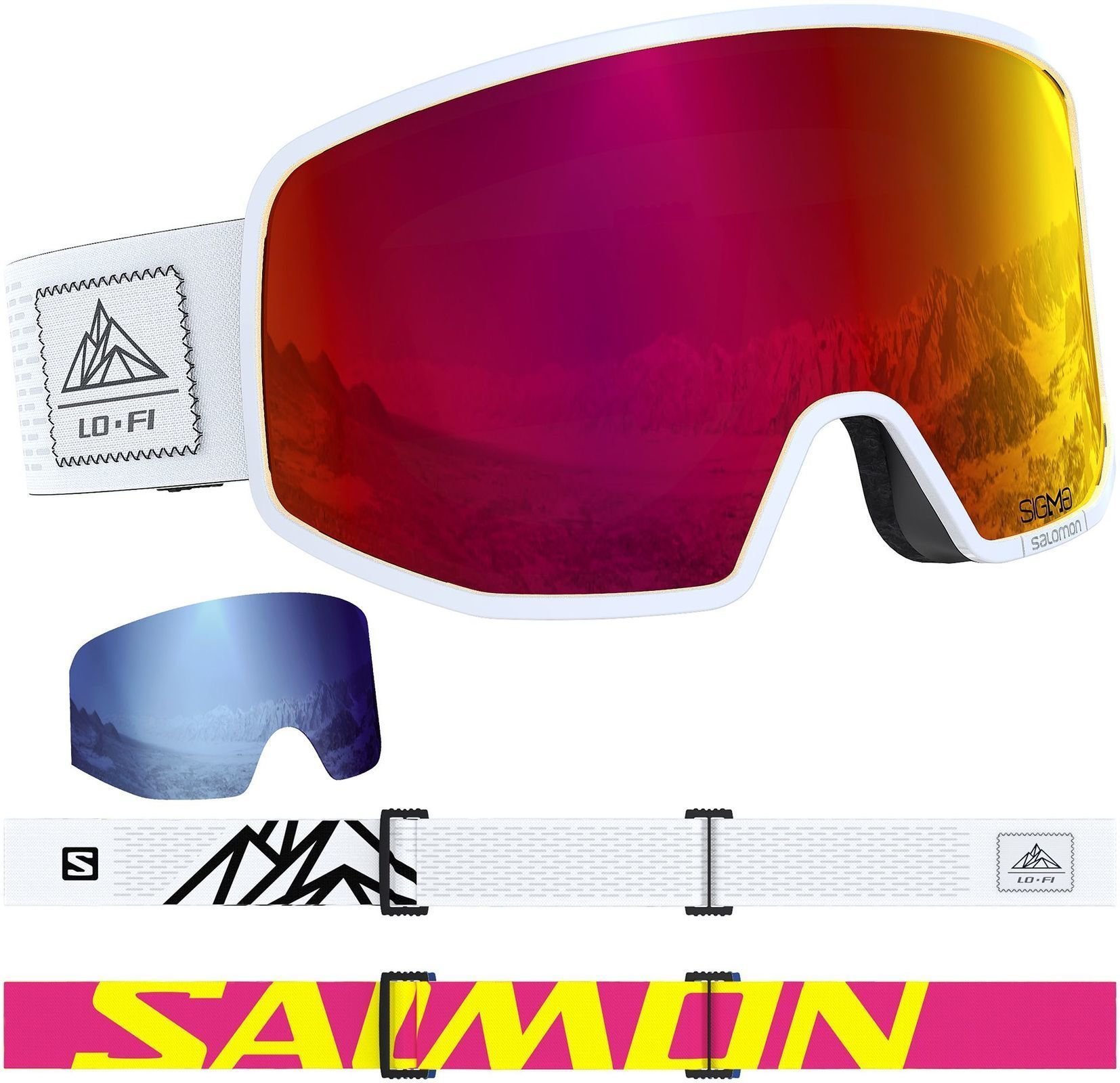 Ochelari pentru schi Salomon LO FI Black/White Ochelari pentru schi
