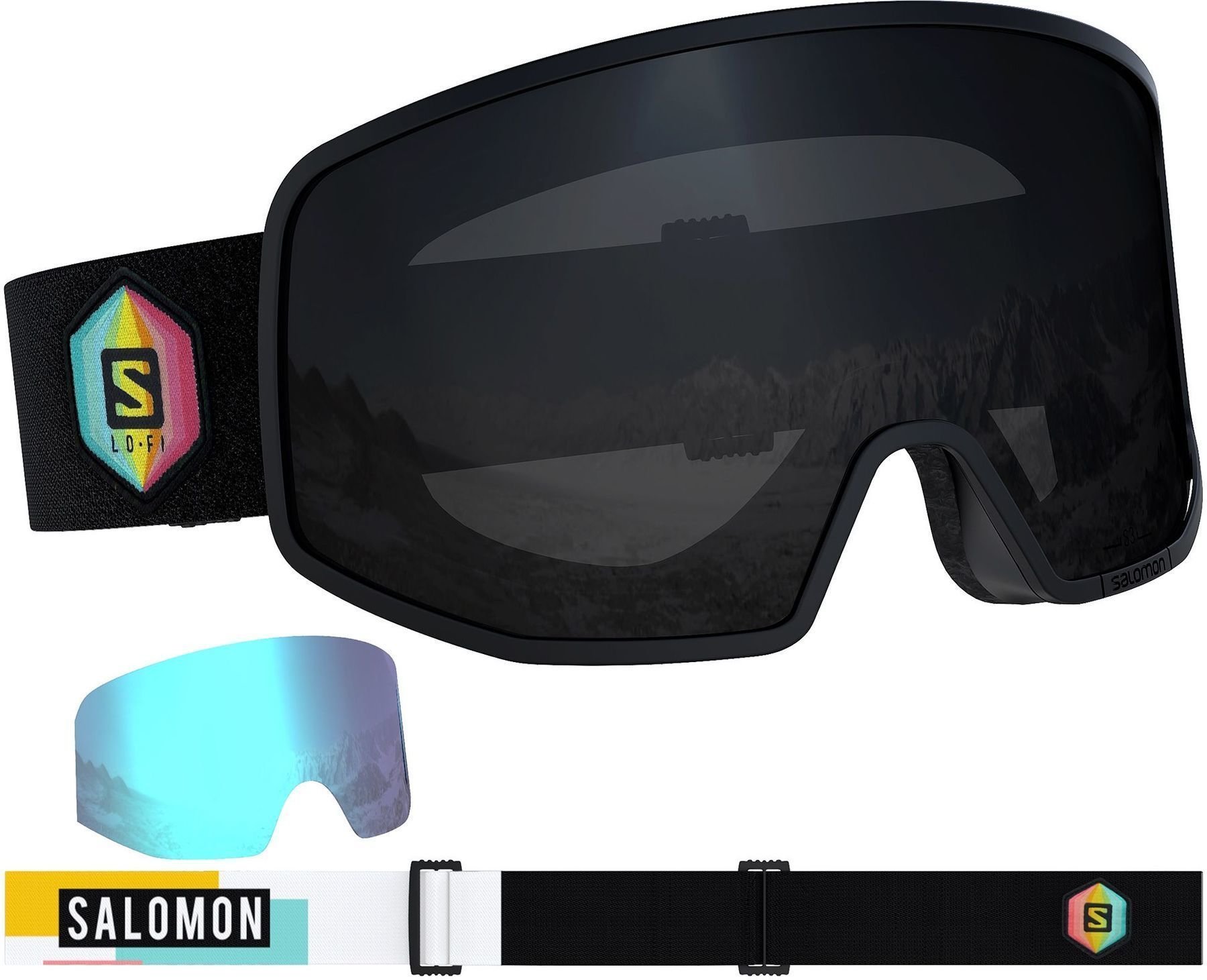 Ski Brillen Salomon LO FI Black/Safran Ski Brillen