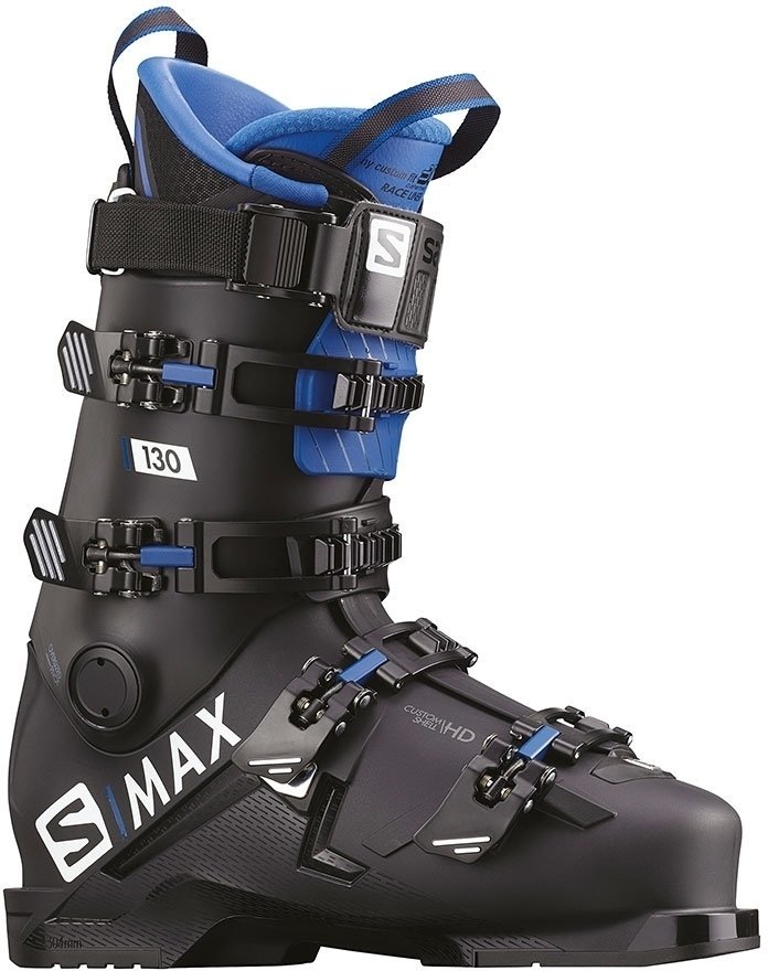 Alpine skistøvler Salomon S/MAX Black/Race Blue 28/28,5 Alpine skistøvler