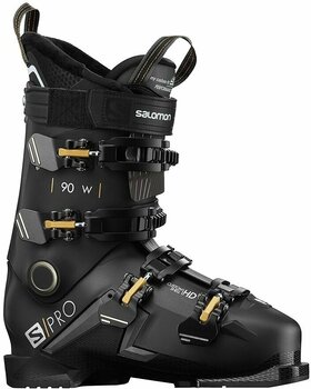 Обувки за ски спускане Salomon S/PRO W Black/Belluga/Gold 23/23,5 Обувки за ски спускане - 1