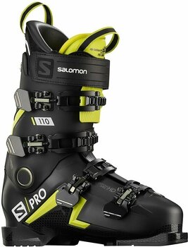 Chaussures de ski alpin Salomon S/PRO Black/Acid Green/White 27/27,5 Chaussures de ski alpin - 1