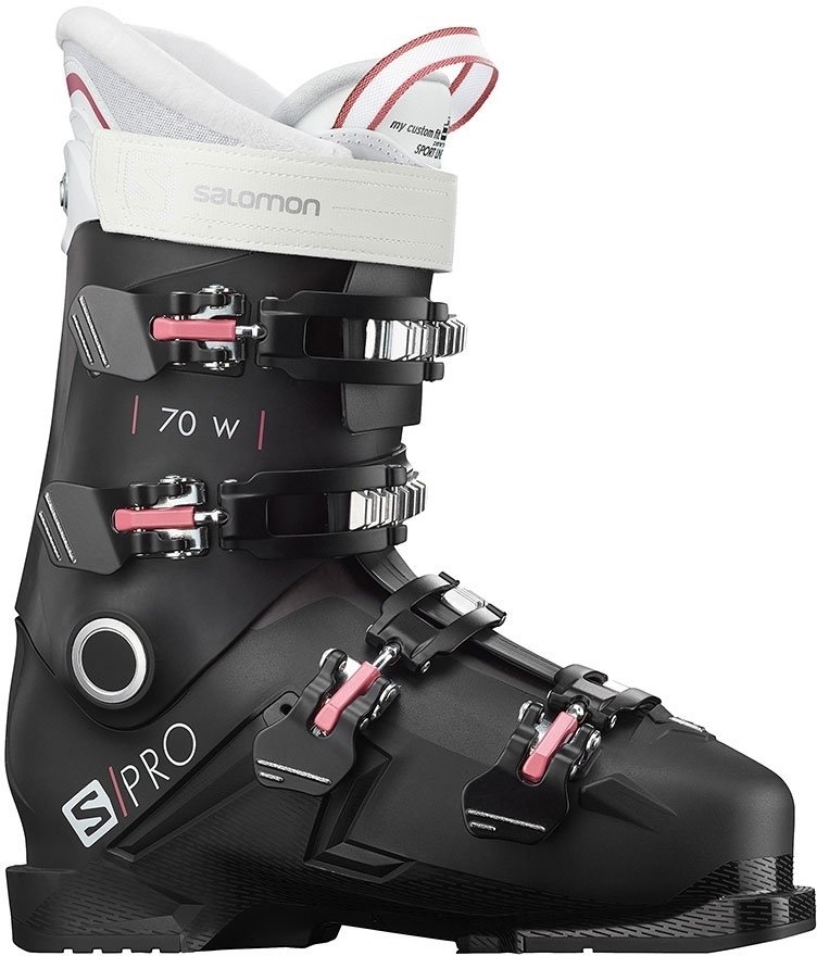 Chaussures de ski alpin Salomon S/PRO W Black/Garnet Pink/White 24/24,5 Chaussures de ski alpin
