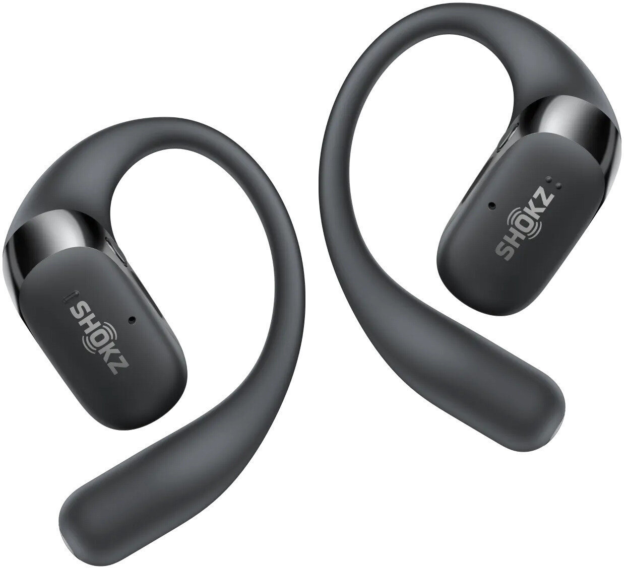 Drahtlose Ohrbügel-Kopfhörer Shokz OpenFit 2 Black Drahtlose Ohrbügel-Kopfhörer