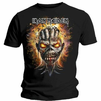 Camiseta de manga corta Iron Maiden Camiseta de manga corta Eddie Exploding Head Unisex Negro L - 1