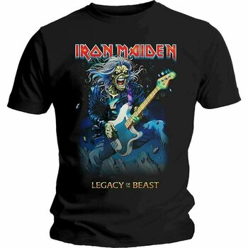 Shirt Iron Maiden Shirt Eddie on Bass Zwart S - 1
