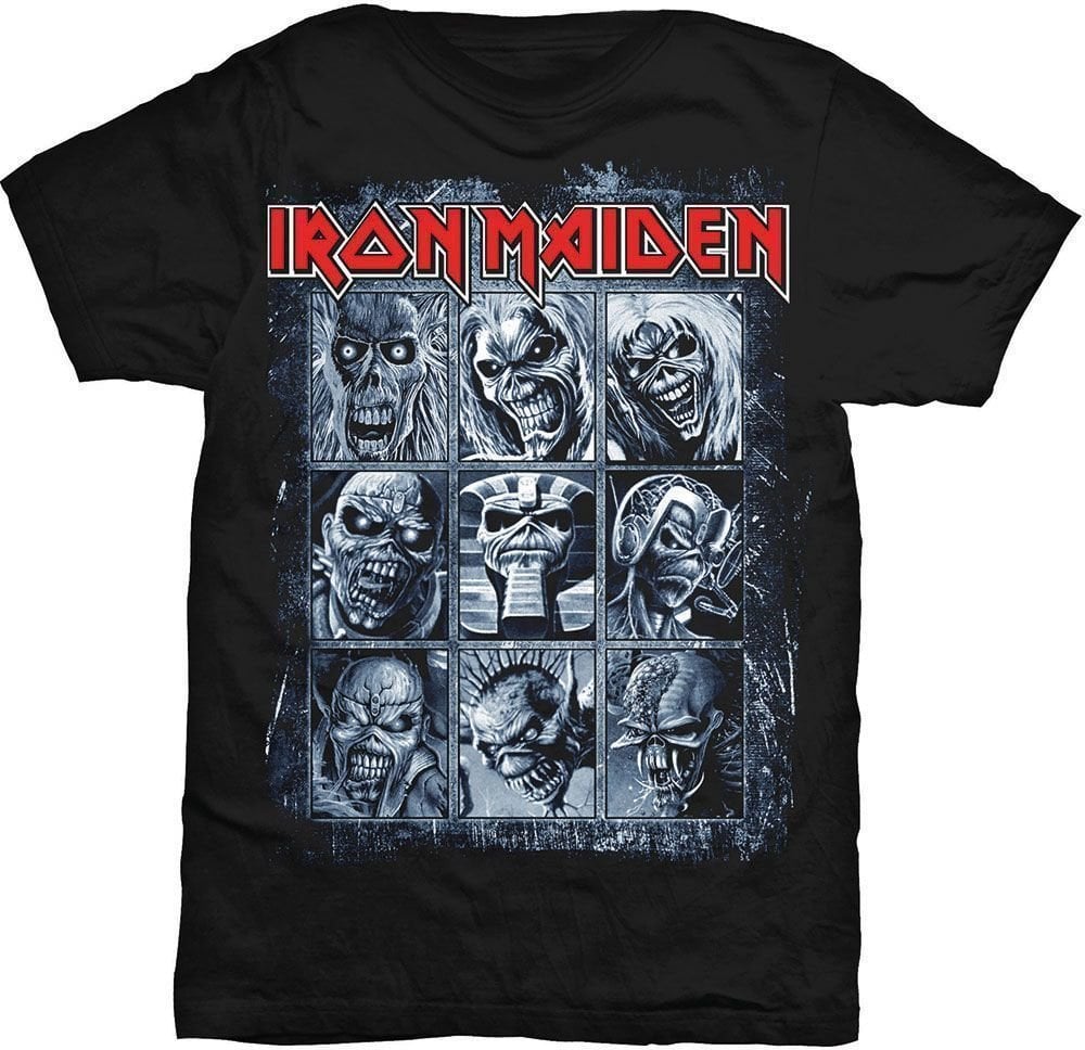 Skjorte Iron Maiden Skjorte Nine Eddies Unisex Sort 2XL