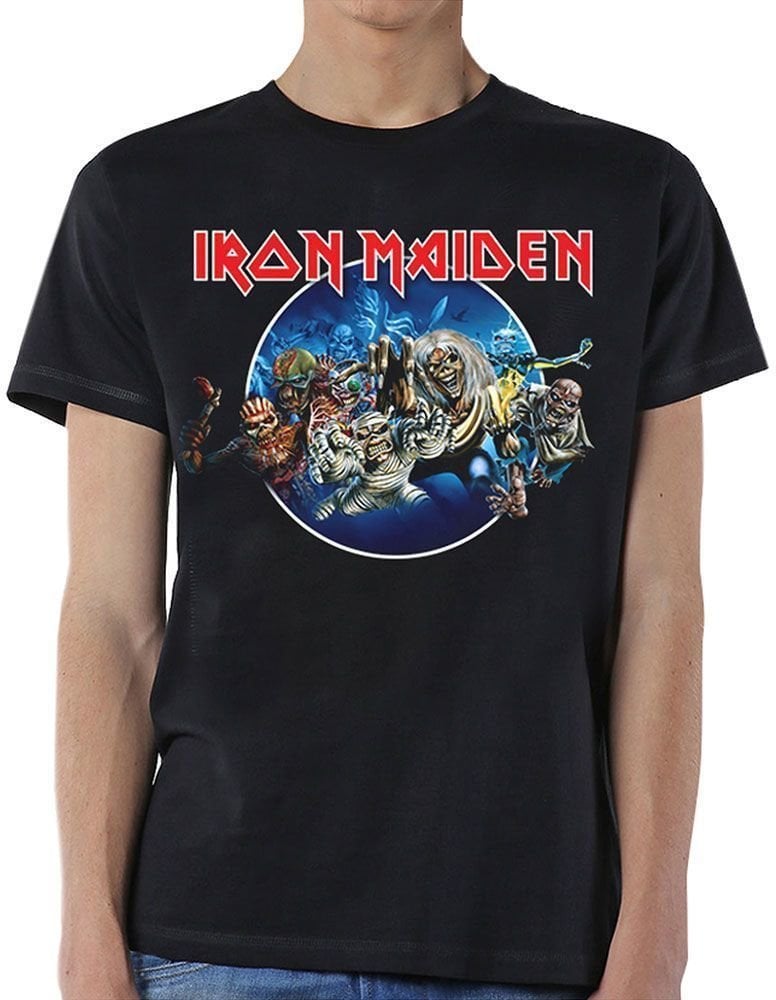 T-Shirt Iron Maiden T-Shirt Wasted Years Circle Unisex Black L