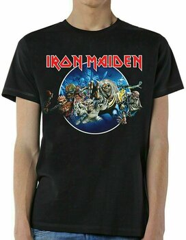 Koszulka Iron Maiden Koszulka Wasted Years Circle Unisex Czarny 2XL - 1