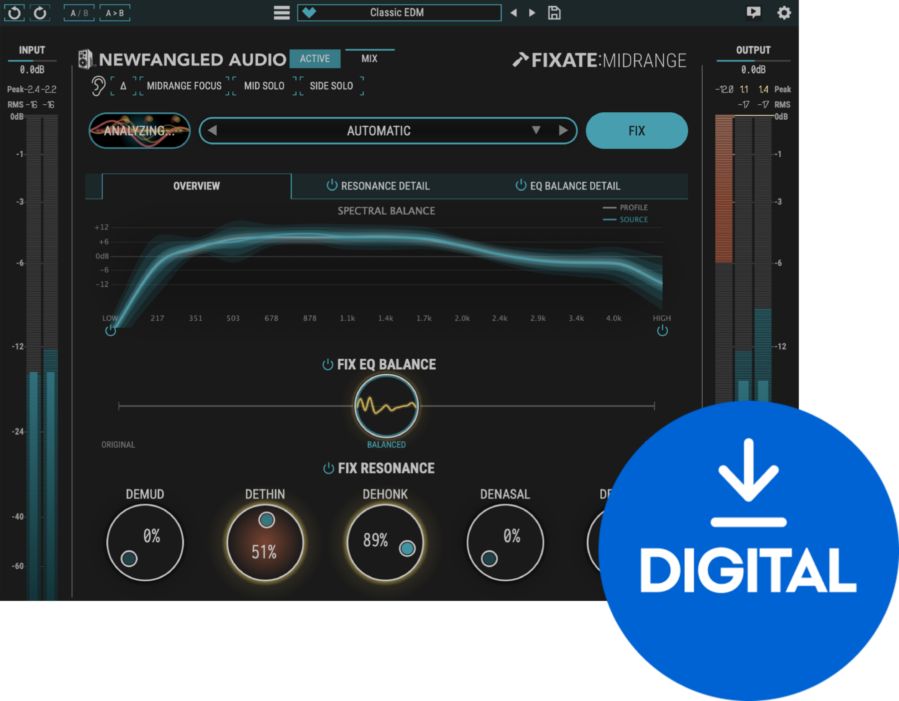Software de studio Plug-In Efect Newfangled Fixate:Midrange (Produs digital)