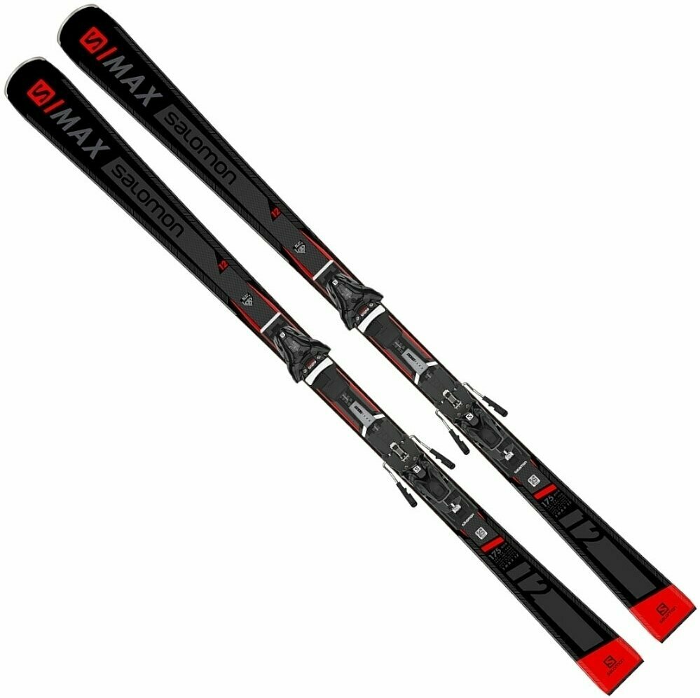 スキー Salomon E S/Max 12+Z12 Walk F80 170cm SALOMON S/Max 12 Skis w/ Z12 Walk Bindings Mens Sz 170cm